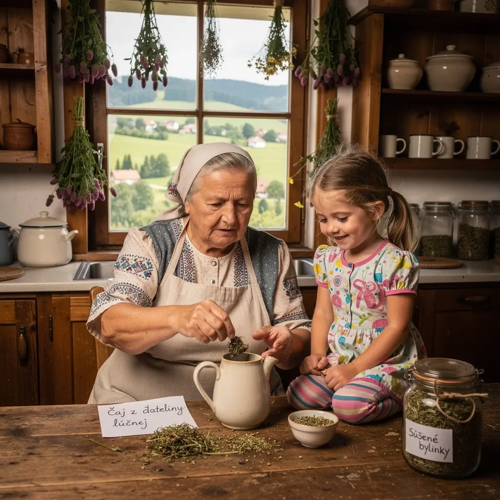 Kvetinová lúka s červenou ďatelinou a inými divokými kvetmi v pozadí.