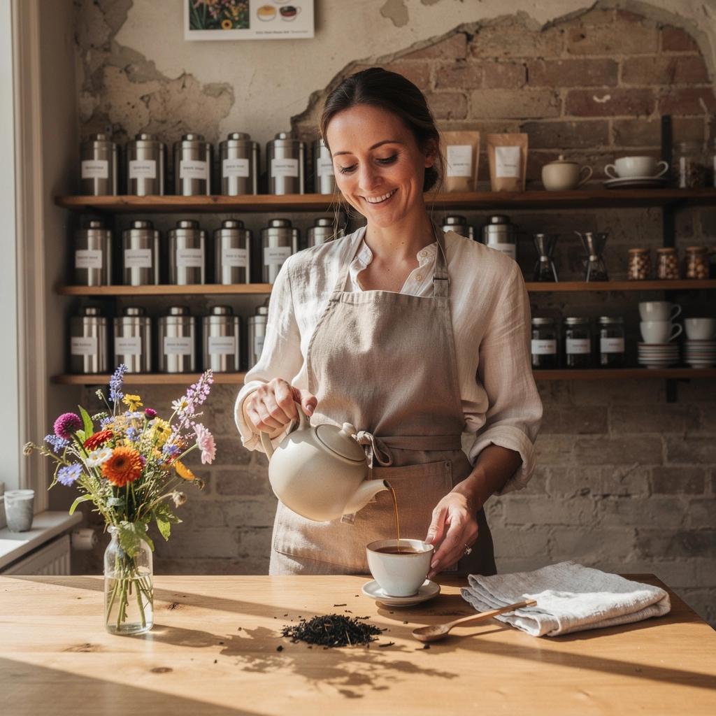 Pohľad na lúku plnú divokých kvetov s červeným ďatelinovým čajom v popredí.